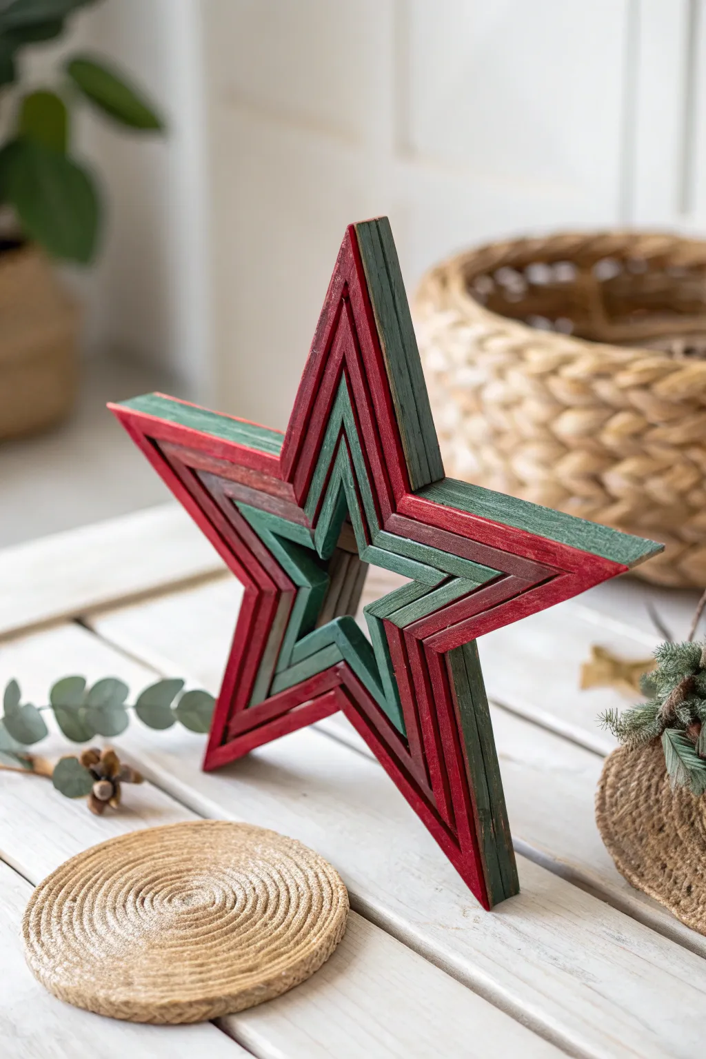 Add a touch of handmade charm to your holiday decor with these simple yet stunning popsicle stick stars. Perfect for a cozy, minimalist Christmas vibe!
