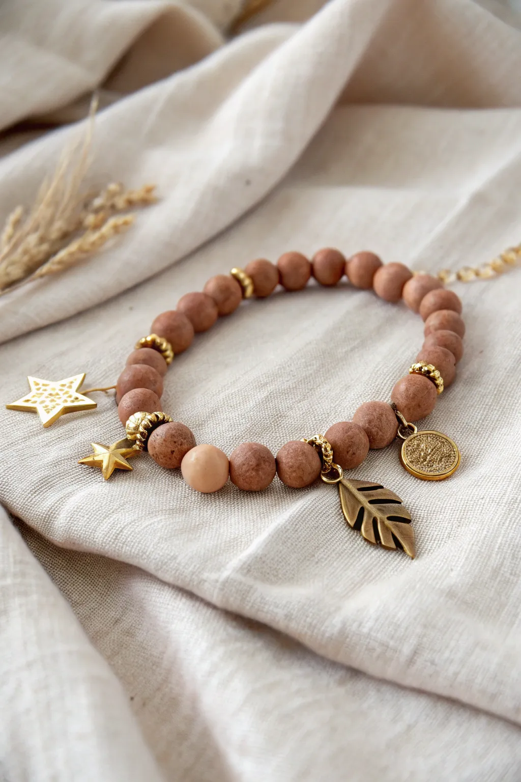 Layer your story with charm and elegance. Discover the art of personalized clay bead bracelets.