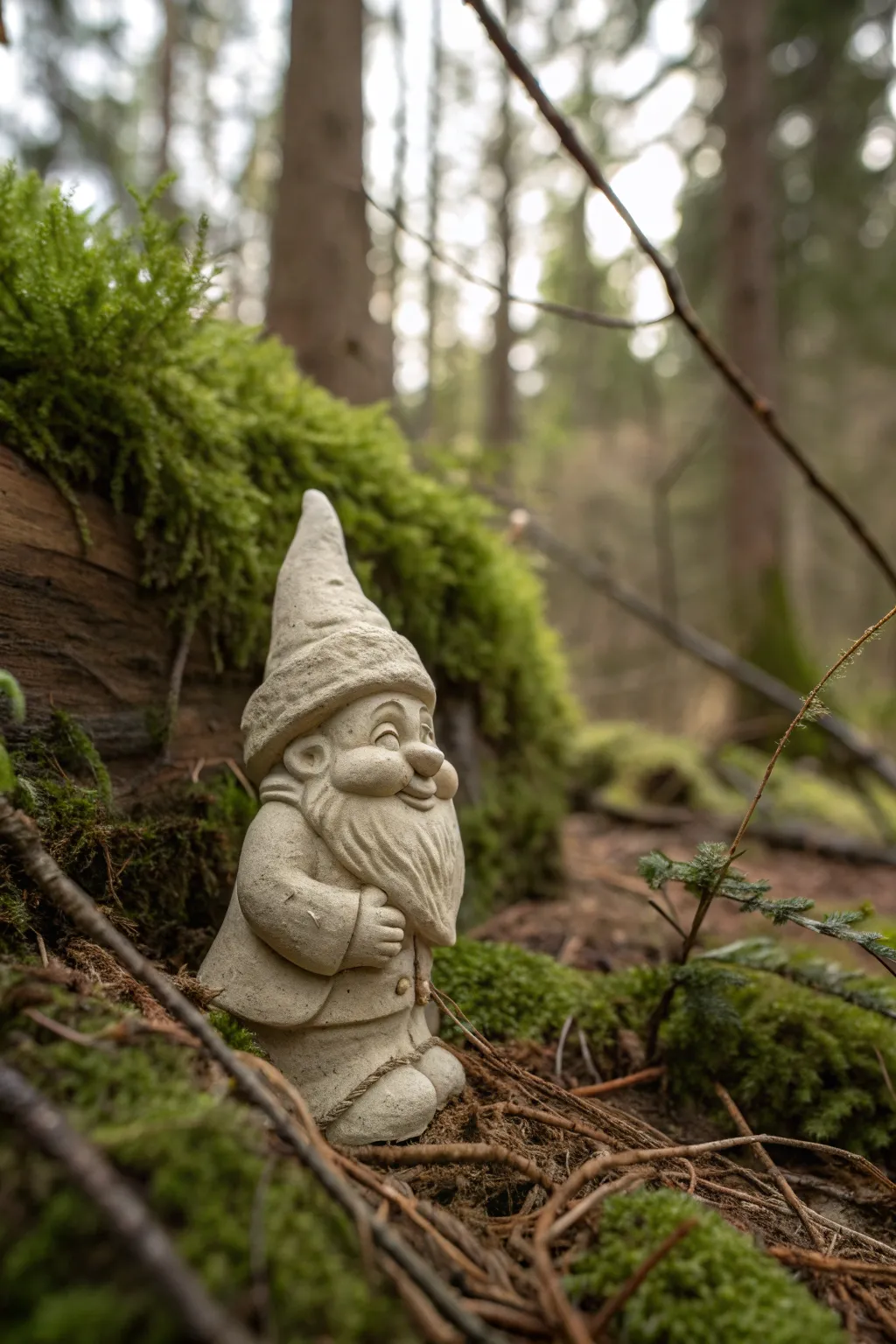 Bring the enchantment of the forest into your home with this charming woodland gnome scene.