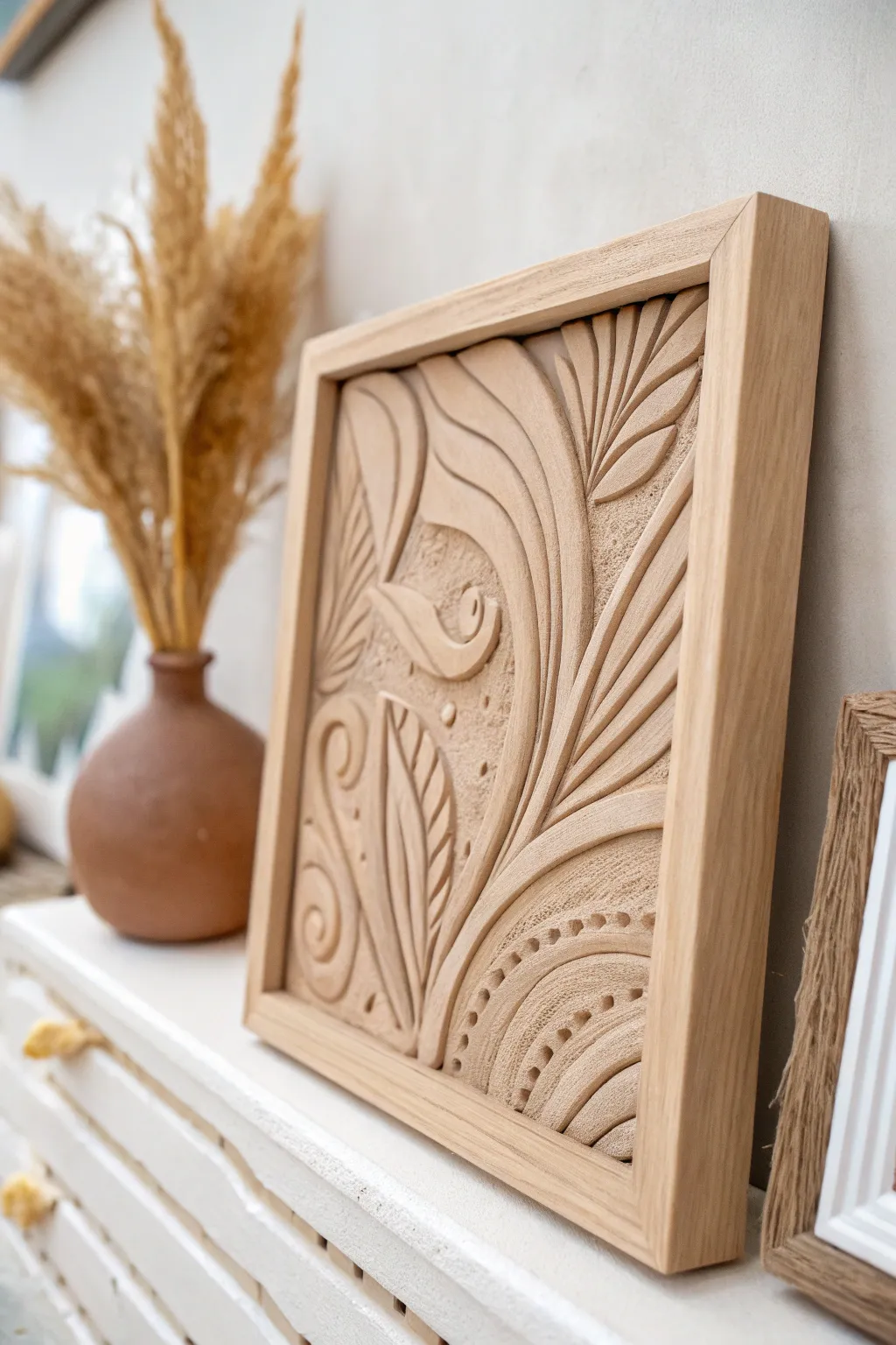 Elevate your space with the natural beauty of clay wall art, a perfect blend of minimalist design and bohemian charm.