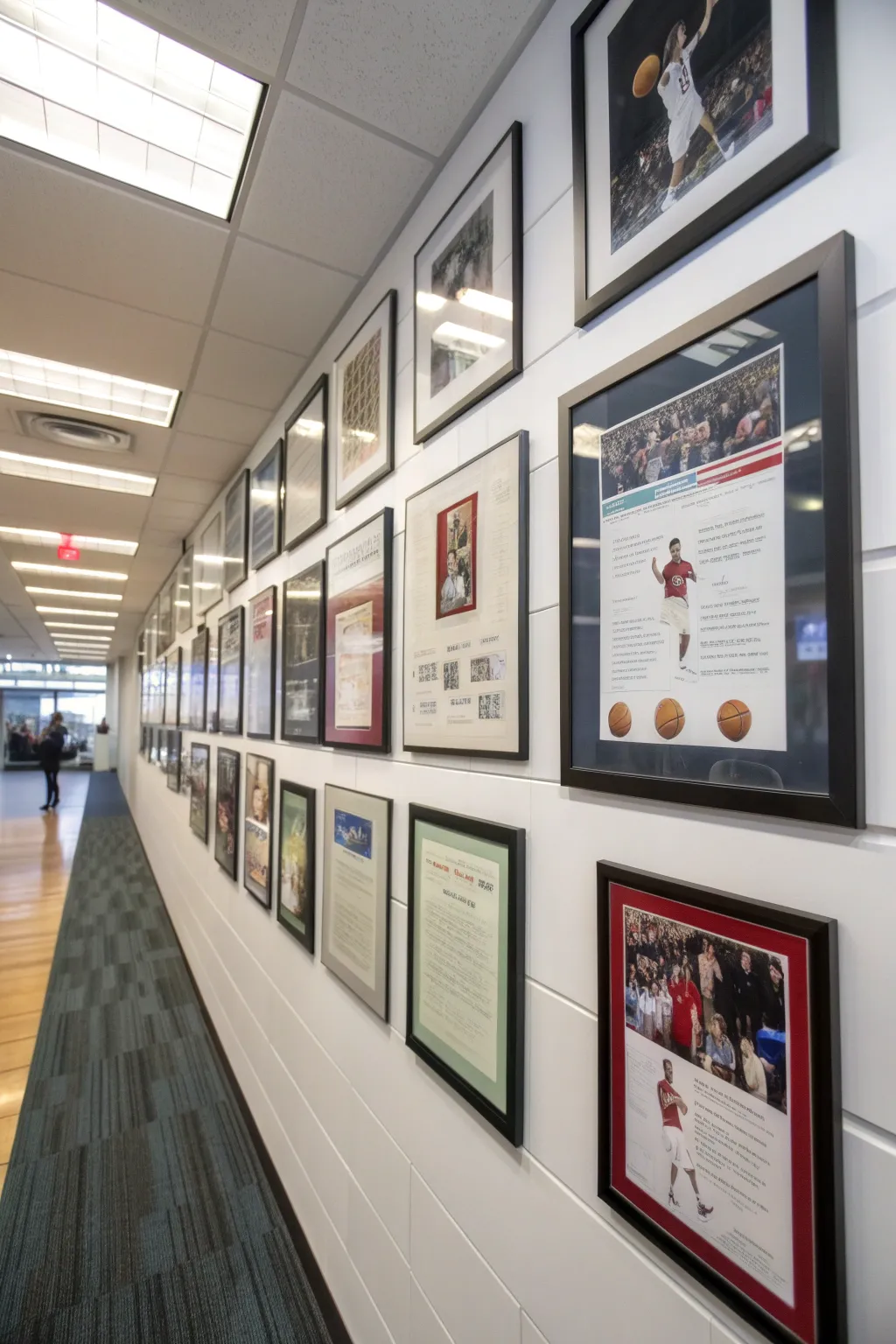 Inspirational wall art keeps motivation high.
