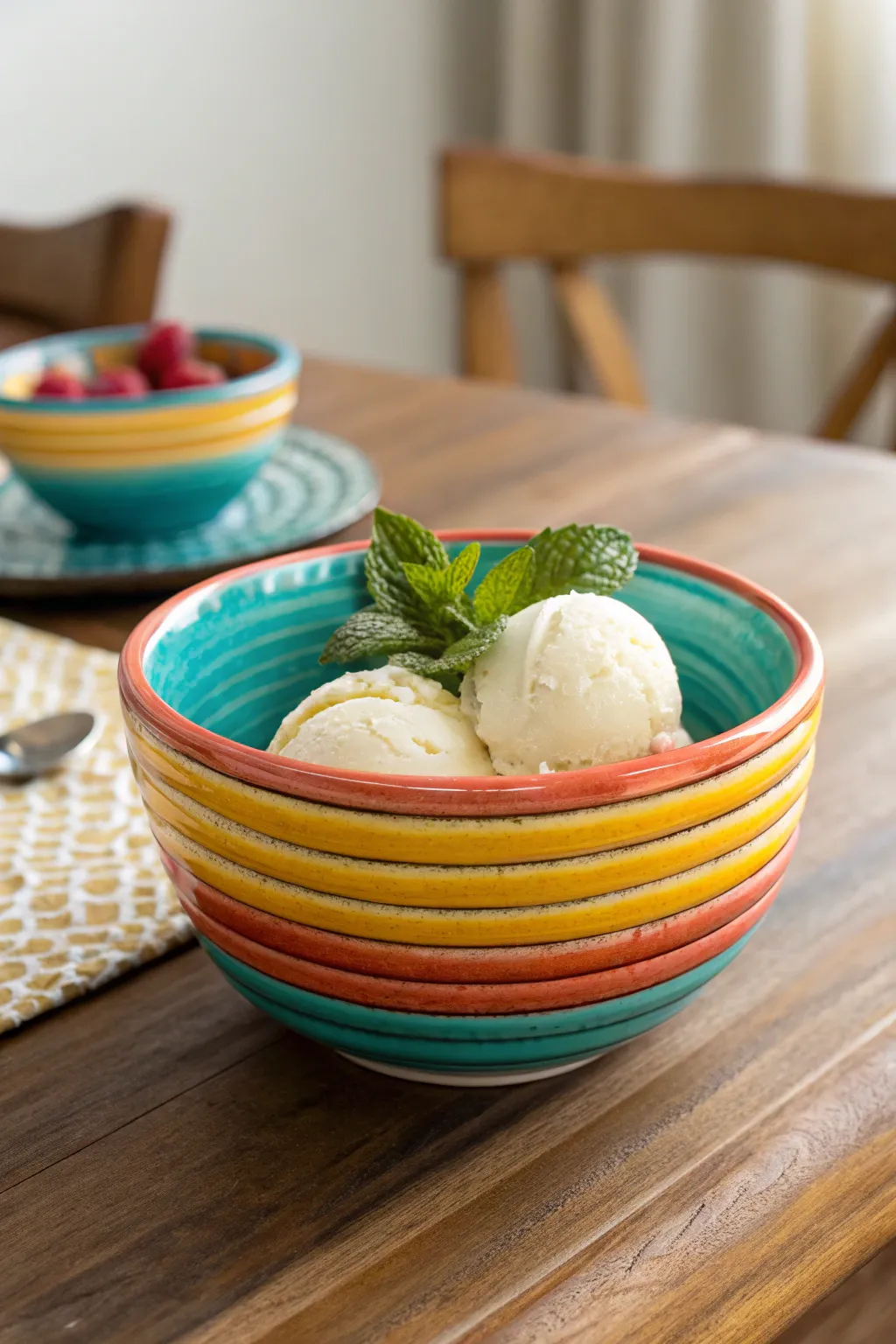 Elevate your dessert experience with a splash of color and craftsmanship. 🍨✨ #CoilArtistry #ScandiBohoStyle