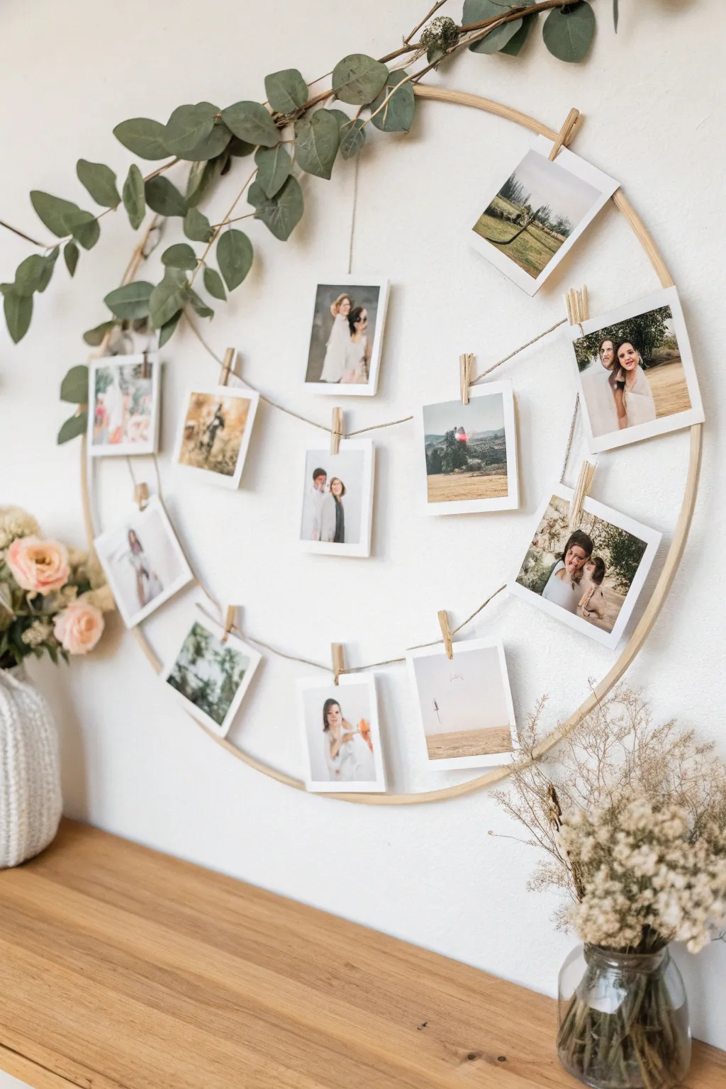 Embrace the flow of memories with a chic circular photo collage. Perfect for celebrating life's beautiful moments.