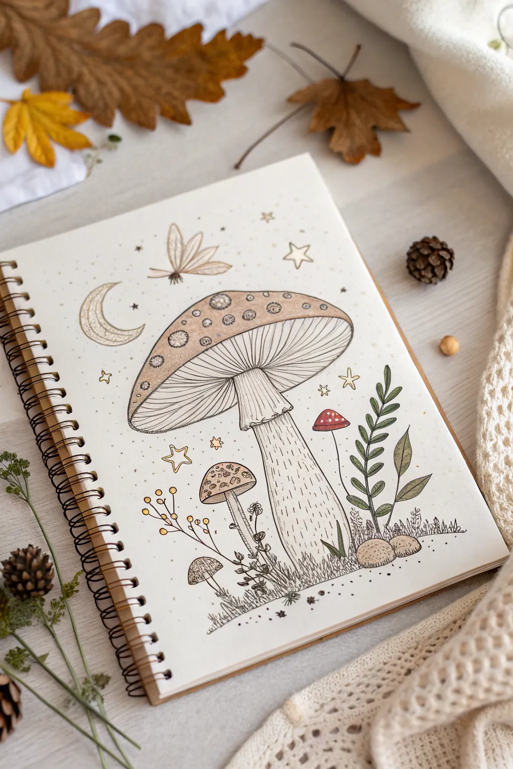 Dive into a world of whimsy with enchanting mushrooms and fairy tale charm.