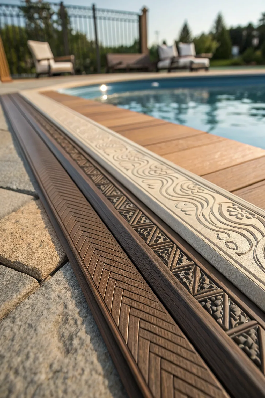 Elevate your outdoor space with patterned edge trims that redefine elegance.