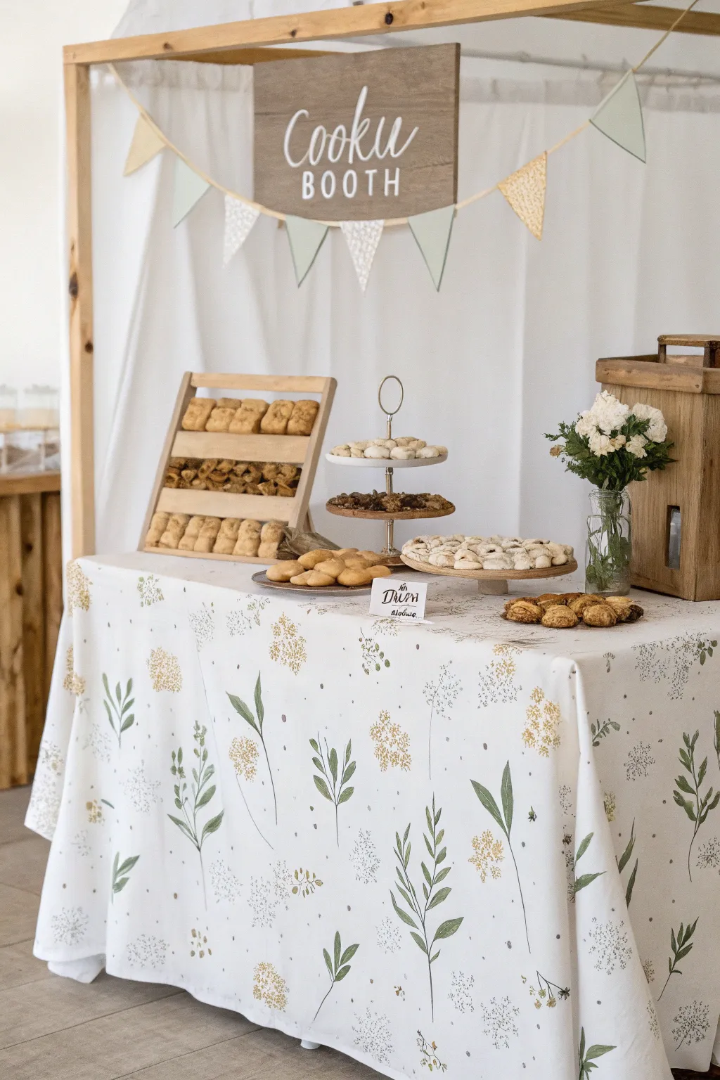 Elevate your cookie booth with a touch of elegance: Discover the beauty of themed tablecloths.