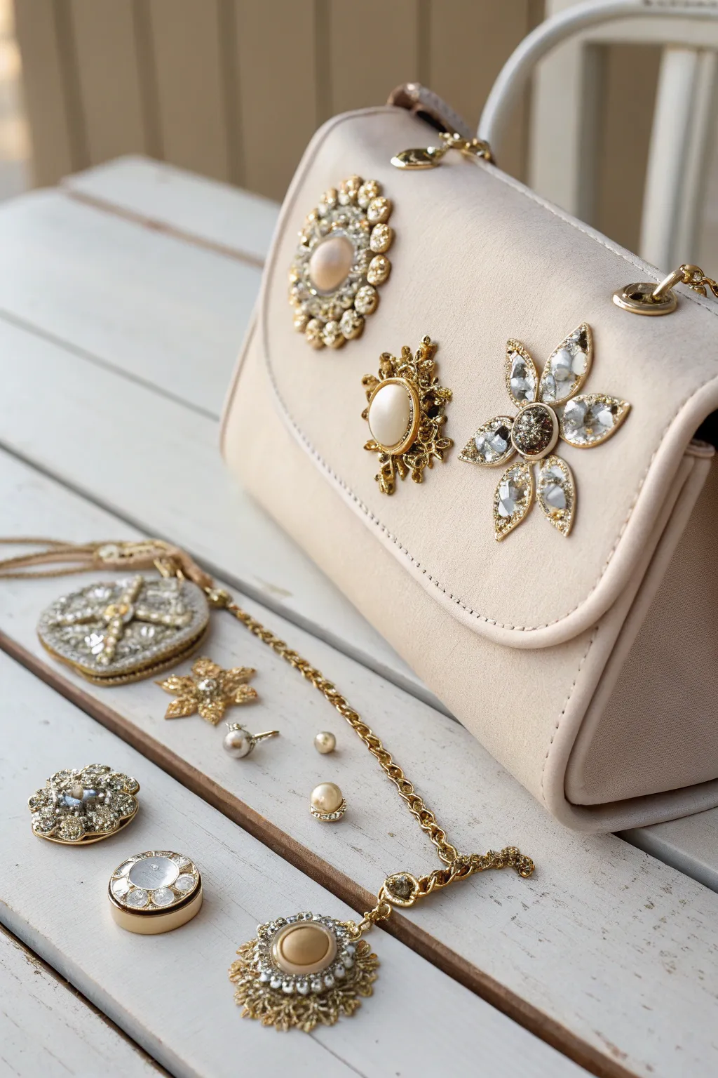 Transform your style with a touch of sparkle: upcycled elegance for your handbag!