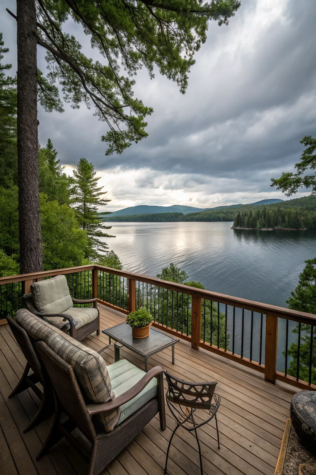 A serene outdoor deck perfect for relaxation.
