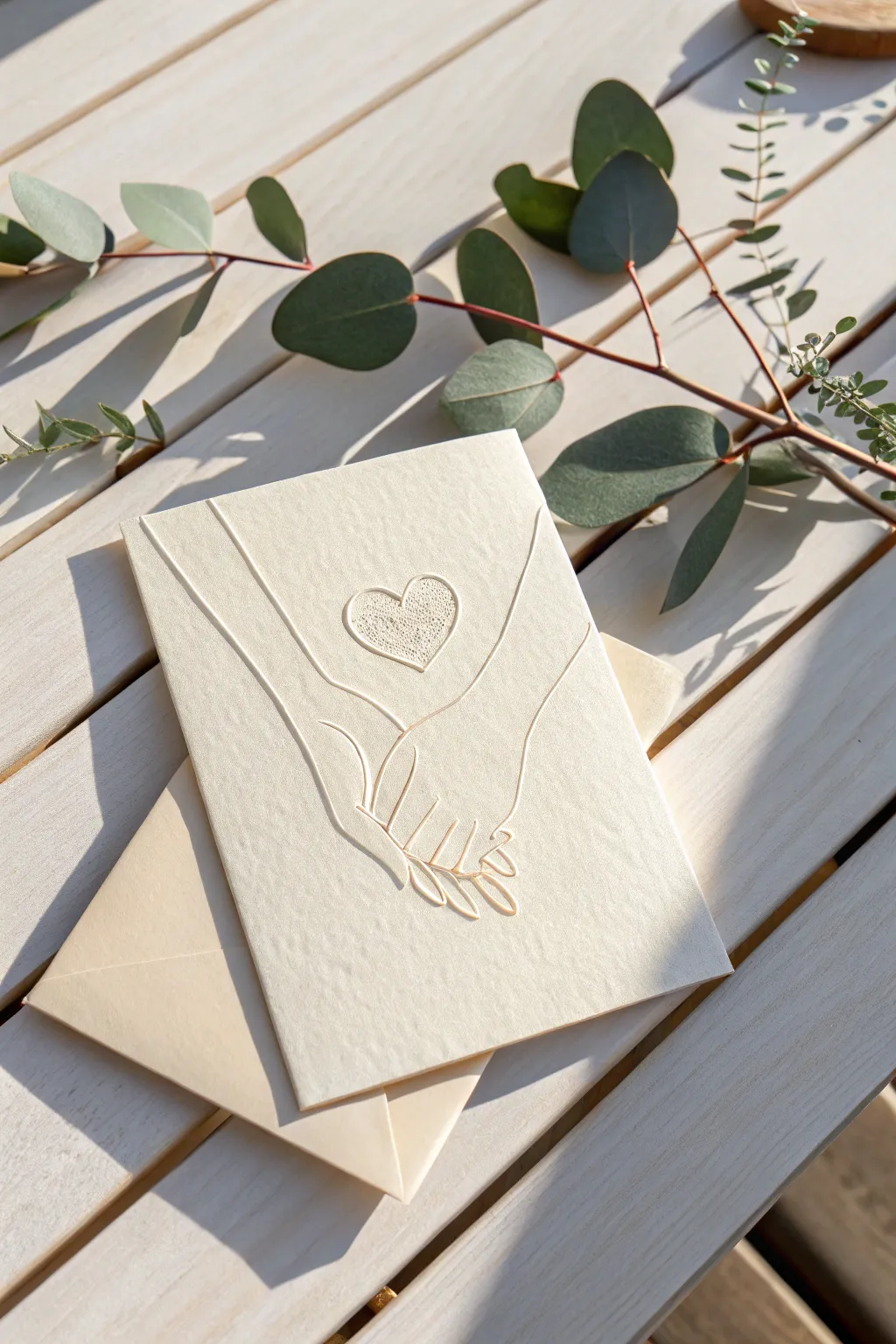 Embrace simplicity and elegance with this minimalistic love card, perfect for expressing deep emotions with a touch of natural beauty.