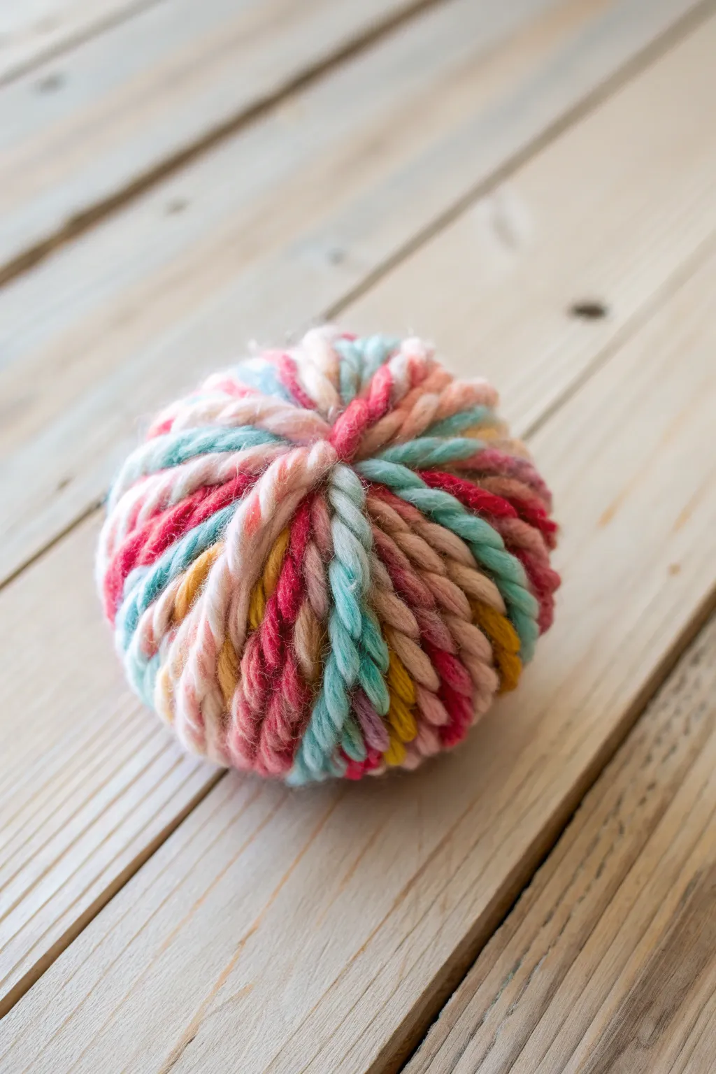 Add a pop of color and charm to your space with this handcrafted pom-pom!