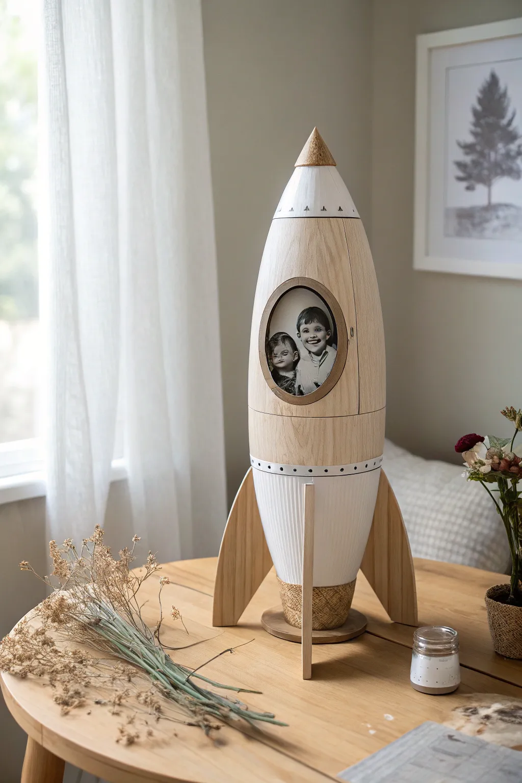 Launch your love to new heights with this charming DIY photo rocket ship!