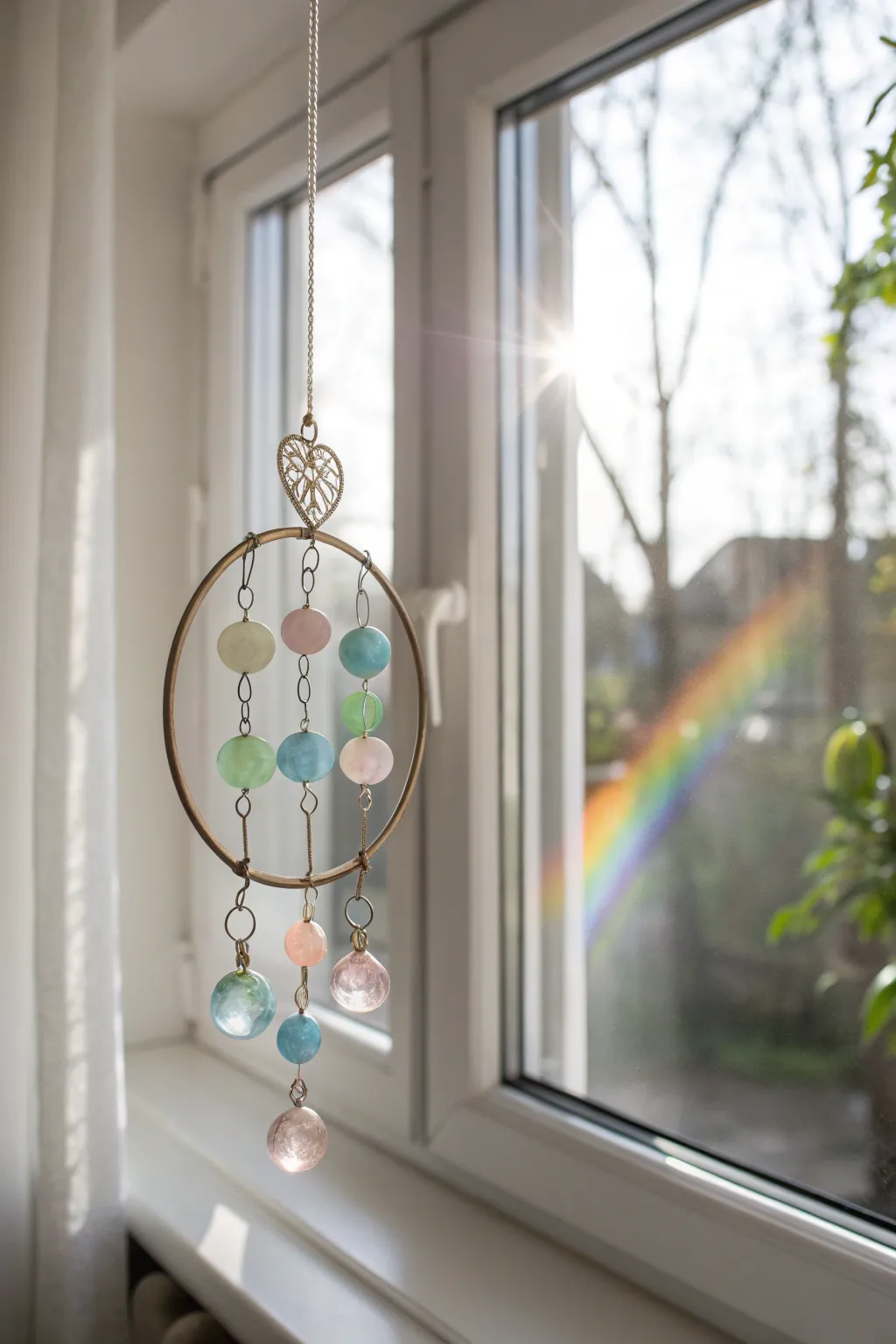 Catch the light and transform your space with this enchanting marble sun catcher.