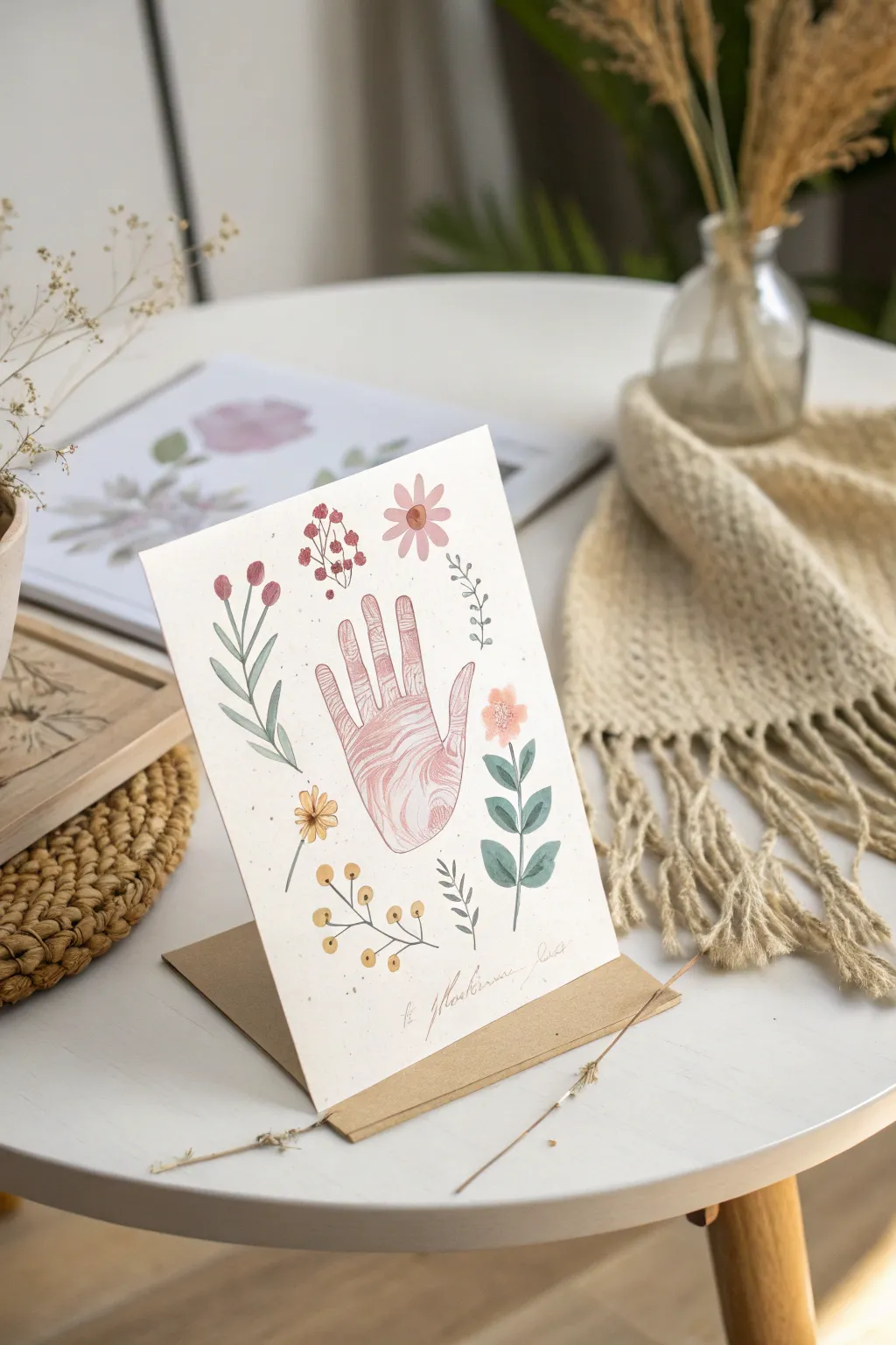 Capture the love with a timeless handprint card, a cherished keepsake that speaks volumes.