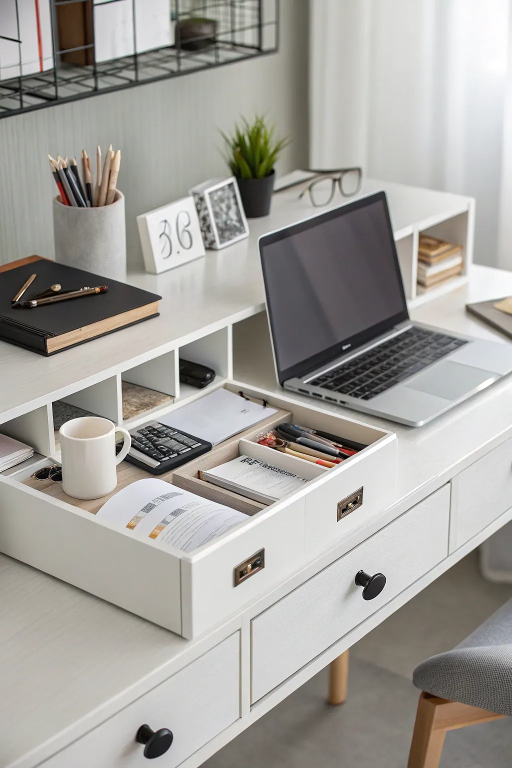 Streamline your office with a multi-functional desk.