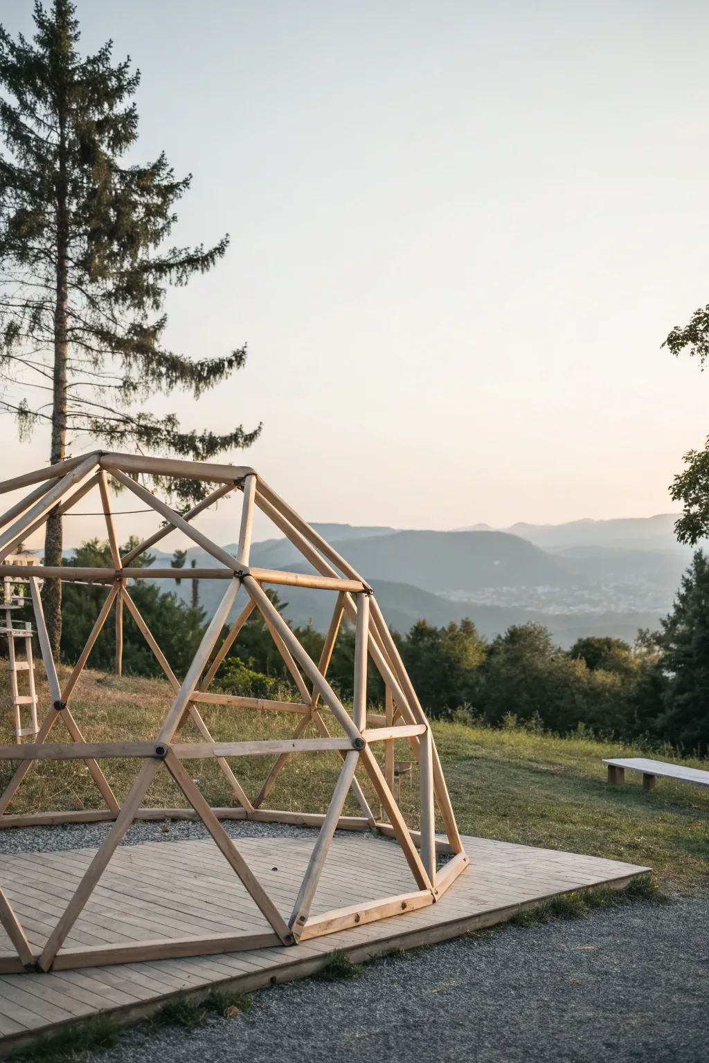 Explore new heights with this beautifully crafted geometric climbing frame, where simplicity meets playful elegance.
