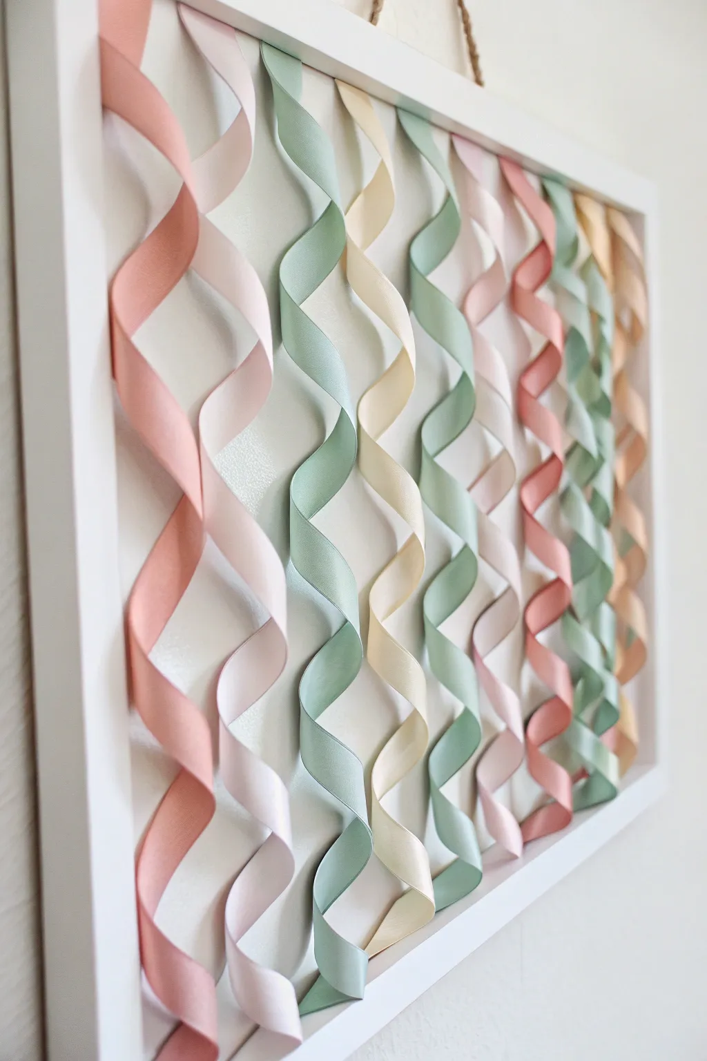 Transform ribbons into minimalist art with a touch of boho flair. 🎀✨ #RibbonArt #ScandiBoho