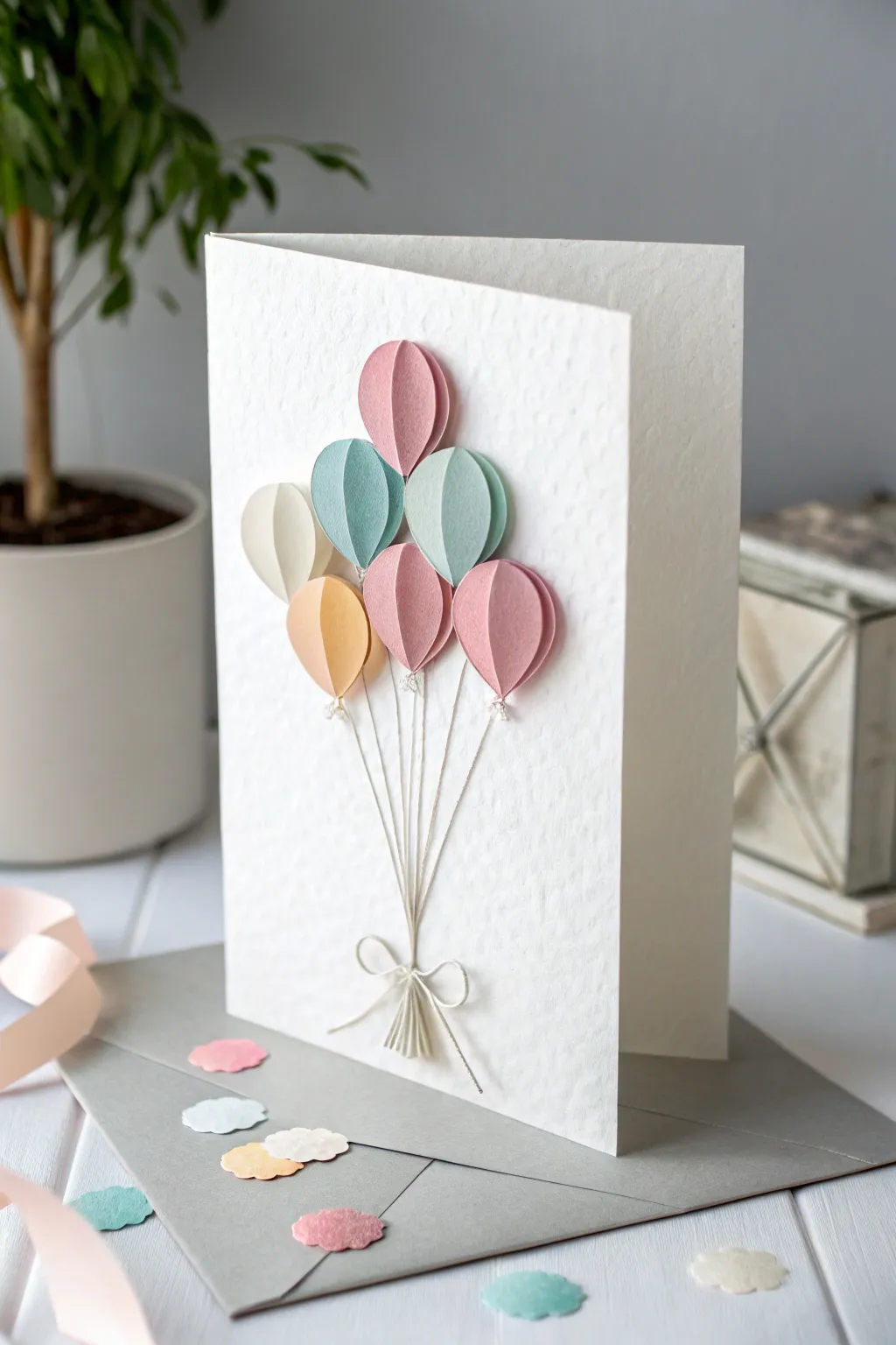 Unveil the joy with a pop-up balloon surprise—where minimalist design meets playful celebration!