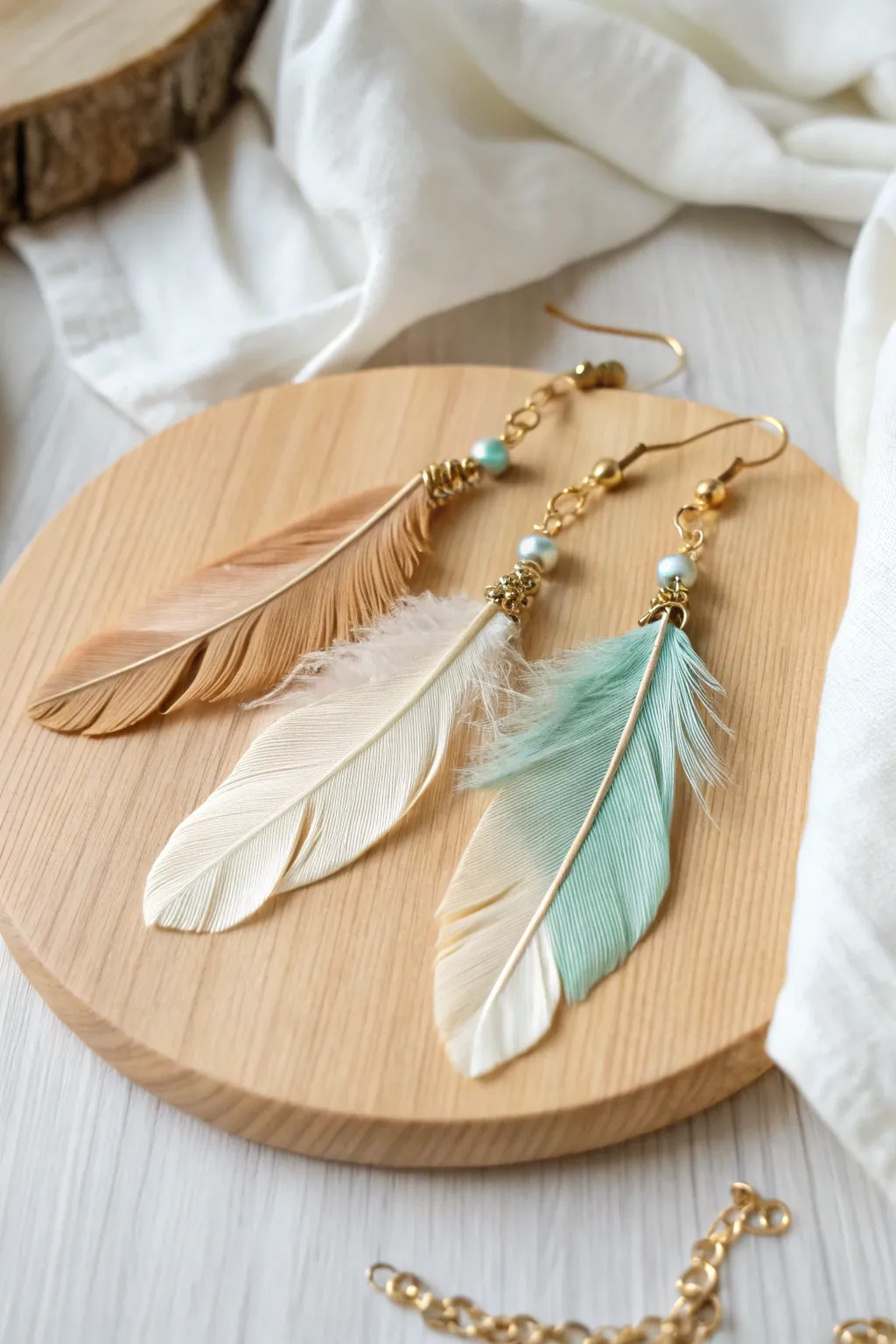 Elevate your style with these boho chic feather earrings, perfect for adding a free-spirited touch to any outfit.