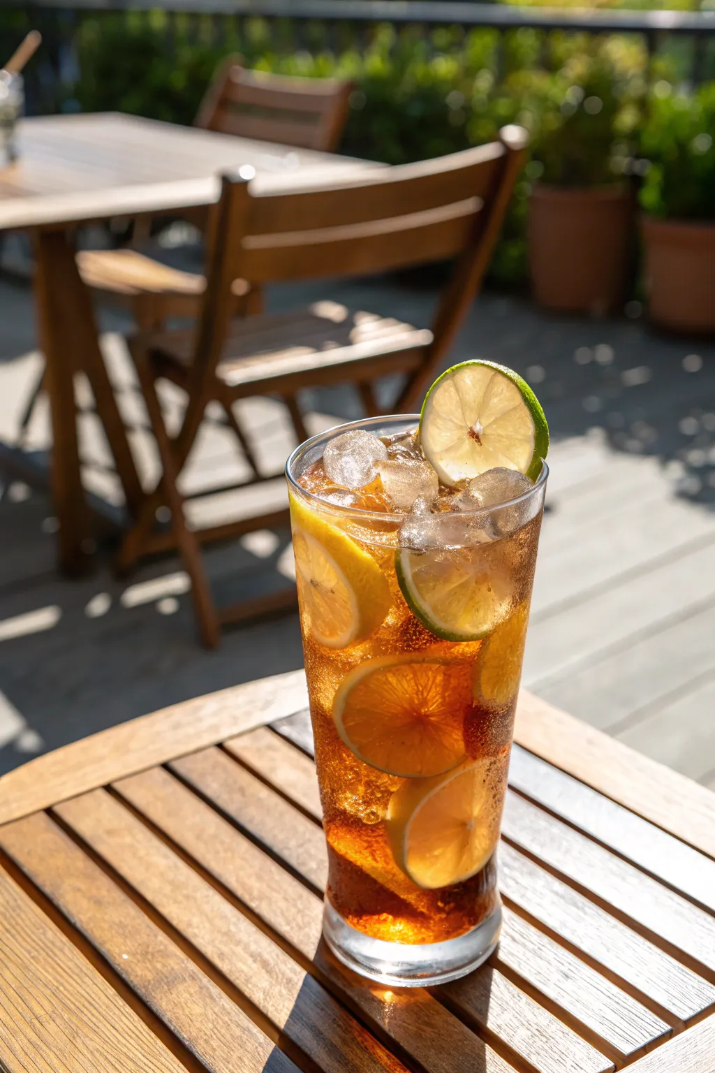 Citrus-infused ice cubes for a refreshing twist.