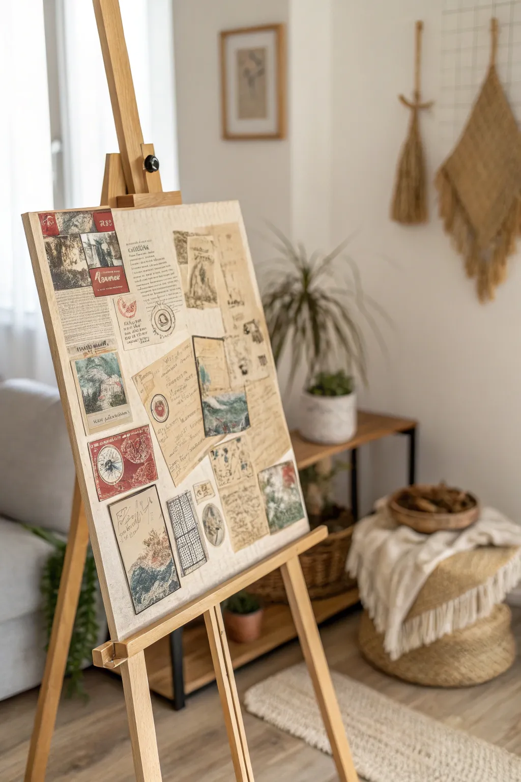 Elevate your space with the timeless charm of decoupage art – where vintage meets minimalist elegance.