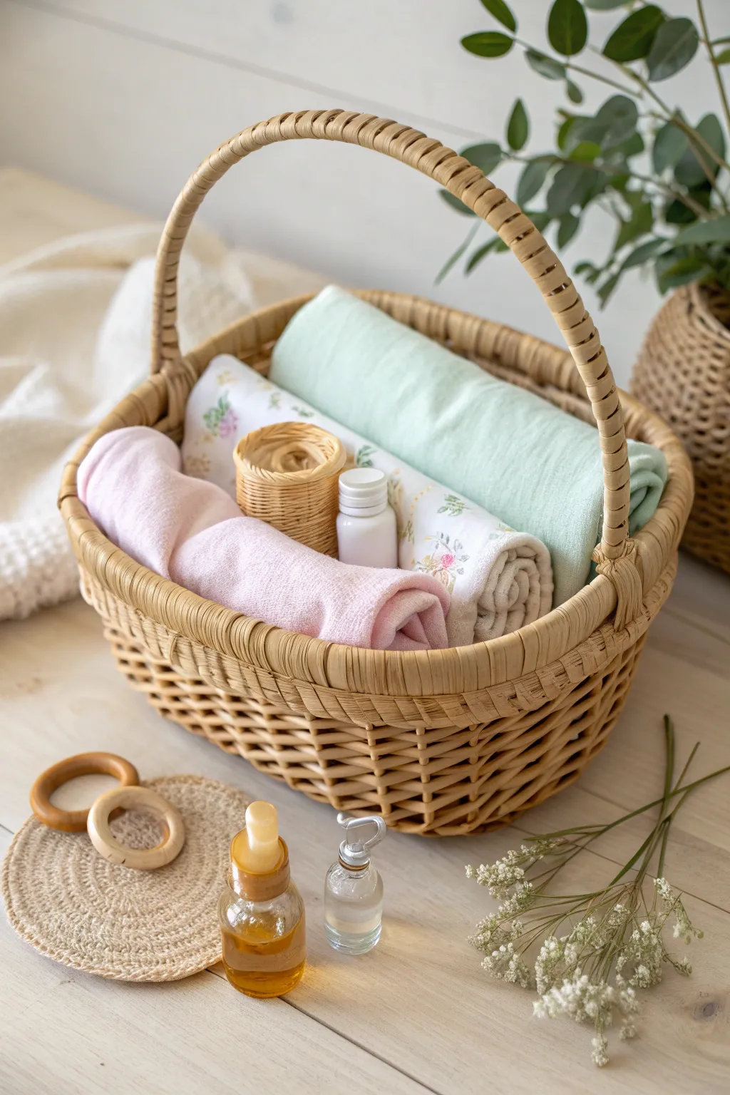 Sustainable Style: A chic and eco-friendly diaper basket for the conscious parent.