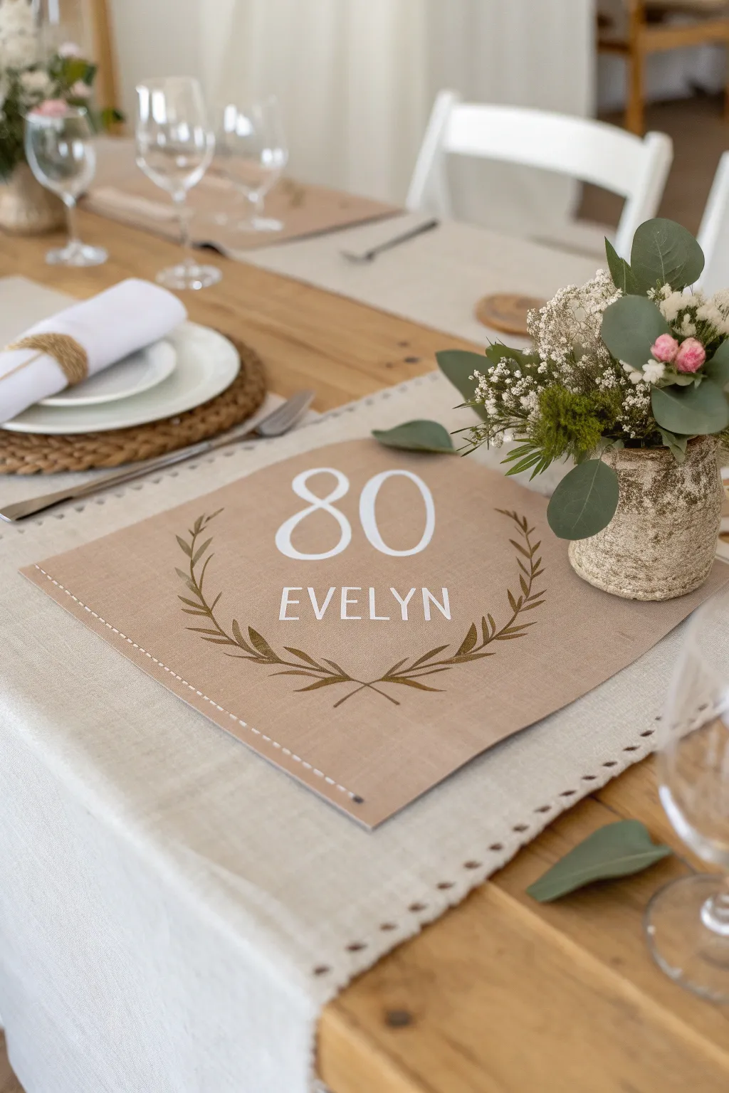Celebrate in style with personalized elegance—custom placemats that make every seat special.