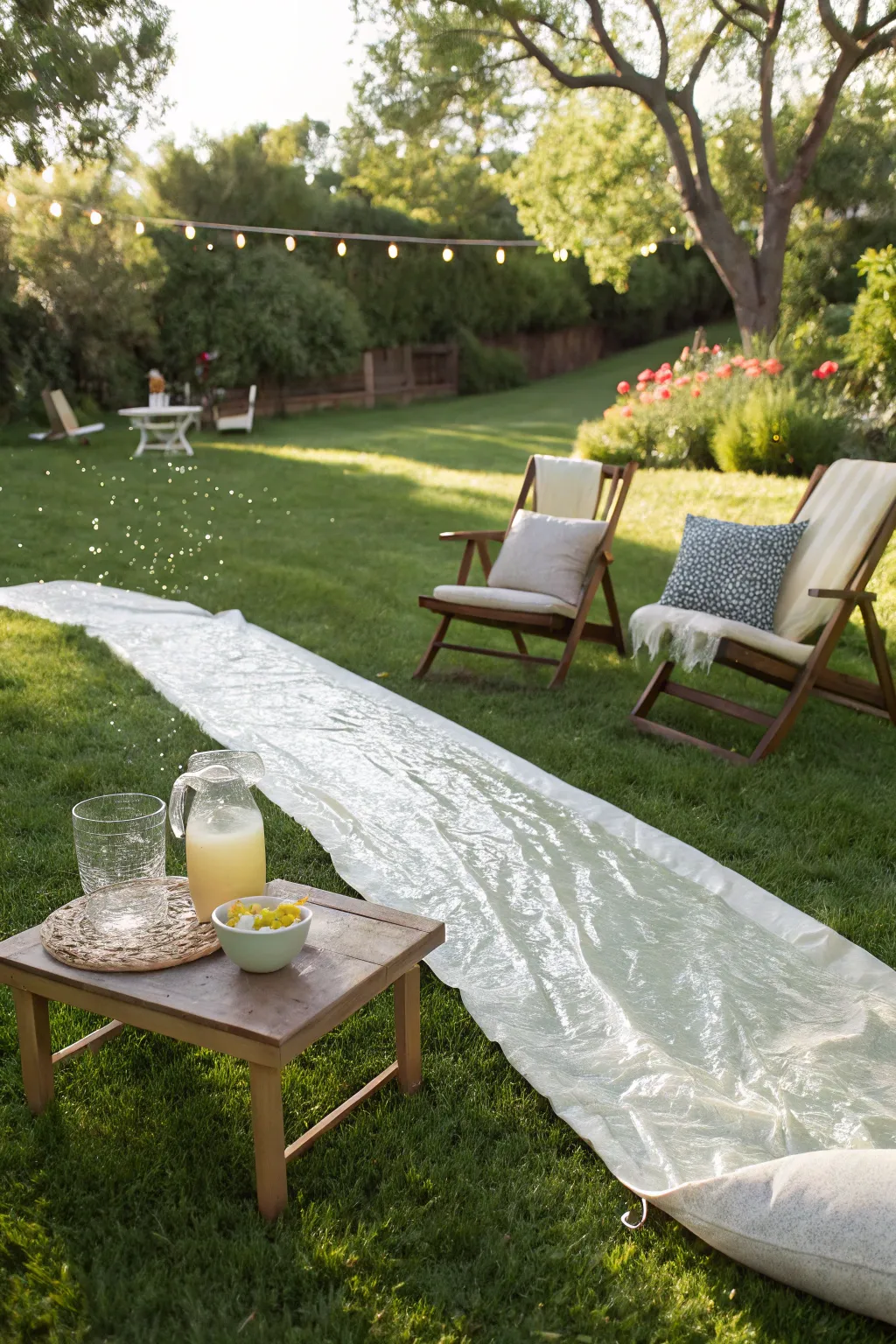 Slide into summer fun with a simple yet elegant DIY slip and slide setup!