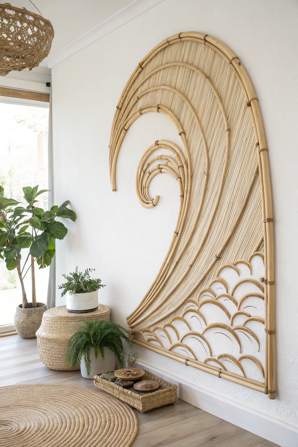 Elevate your space with the natural elegance of bamboo wall art.