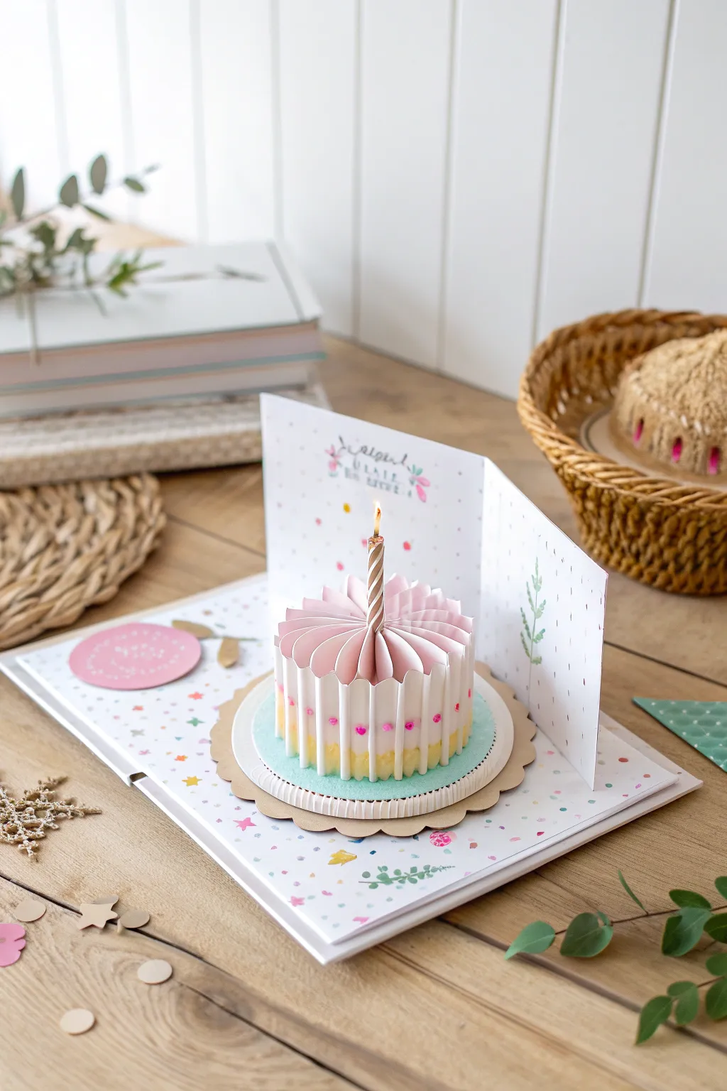 Celebrate creativity with this charming DIY pop-up card, perfect for little hands and big smiles!