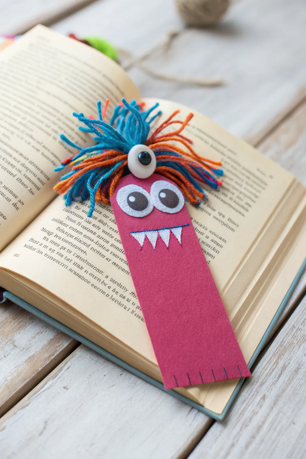 Meet your new reading buddy: a quirky monster bookmark with personality and charm!