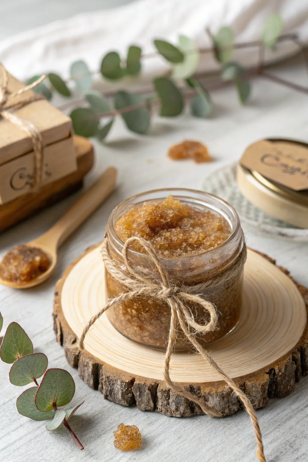 Pamper your skin and spirit with this delightful handmade body scrub.