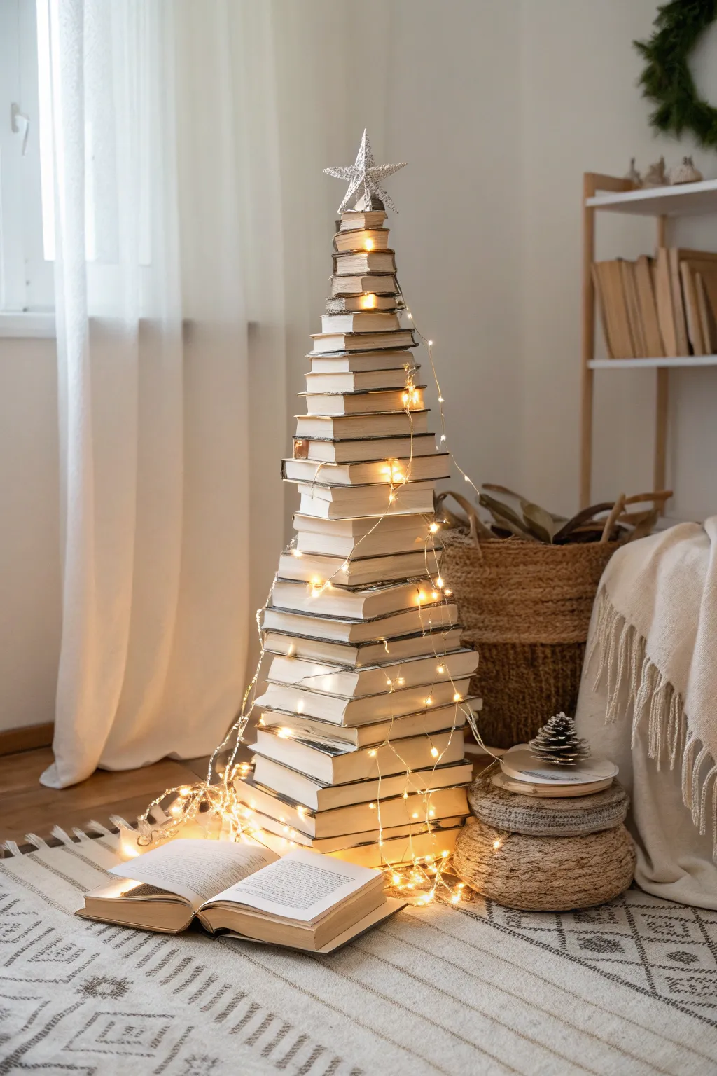 Illuminate your holiday with a touch of literary elegance—create your own book tree this Christmas!