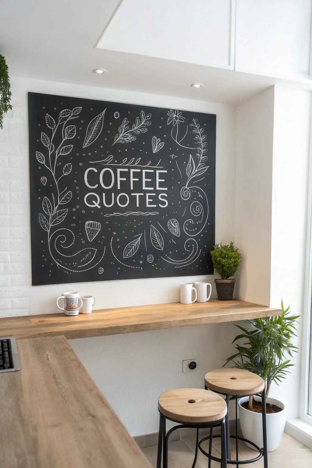 Elevate your coffee corner with charming chalkboard art that inspires every brew!