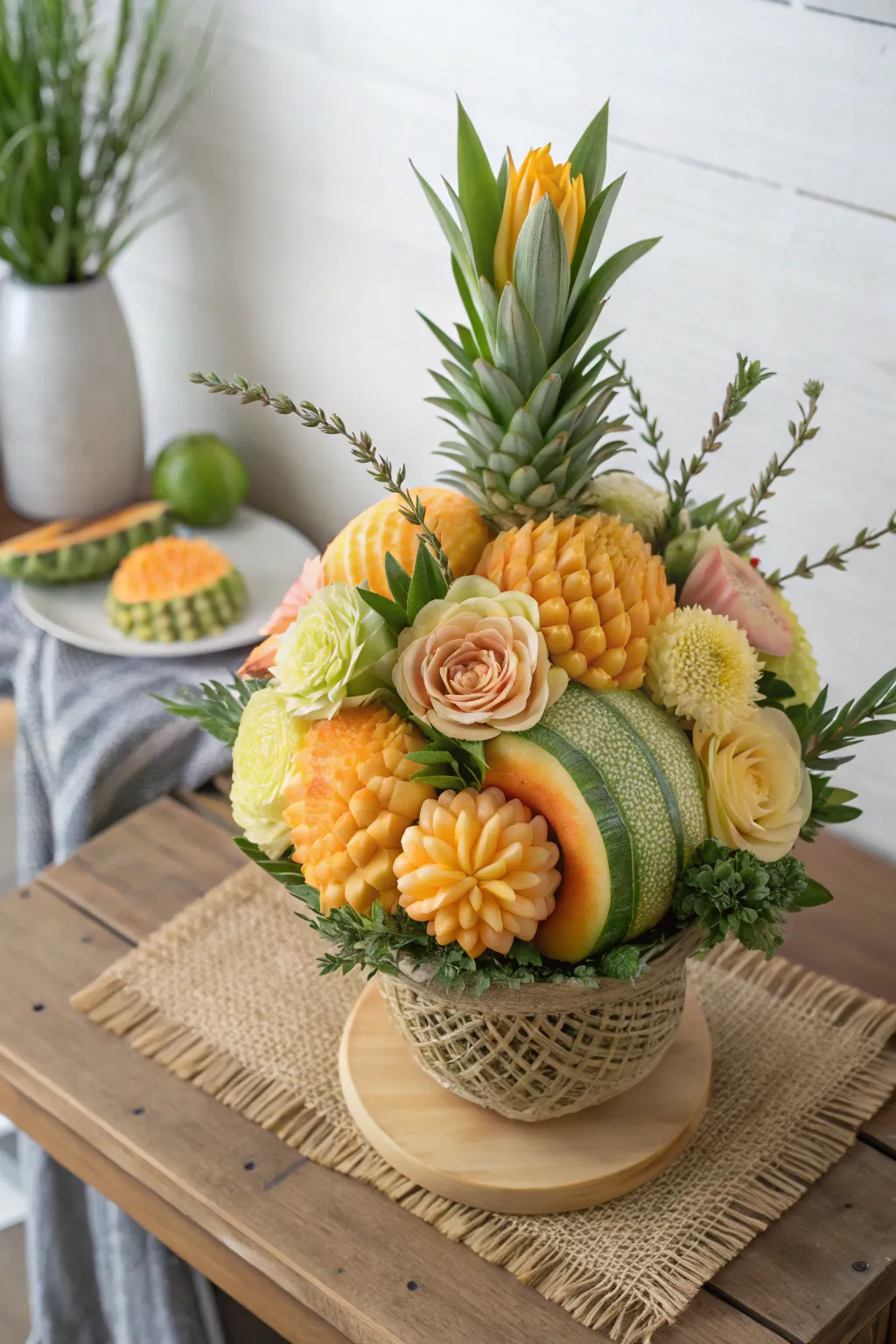 Embrace the art of edible elegance with these floral fruit fantasies.