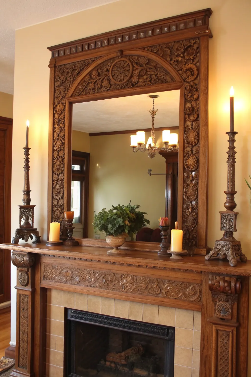 Enhance your space with mirrored mantel magic, where craftsmanship meets elegance.