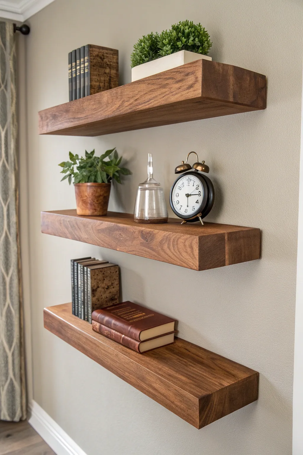Elevate your space with the elegance of invisible brackets—where craftsmanship meets minimalism.