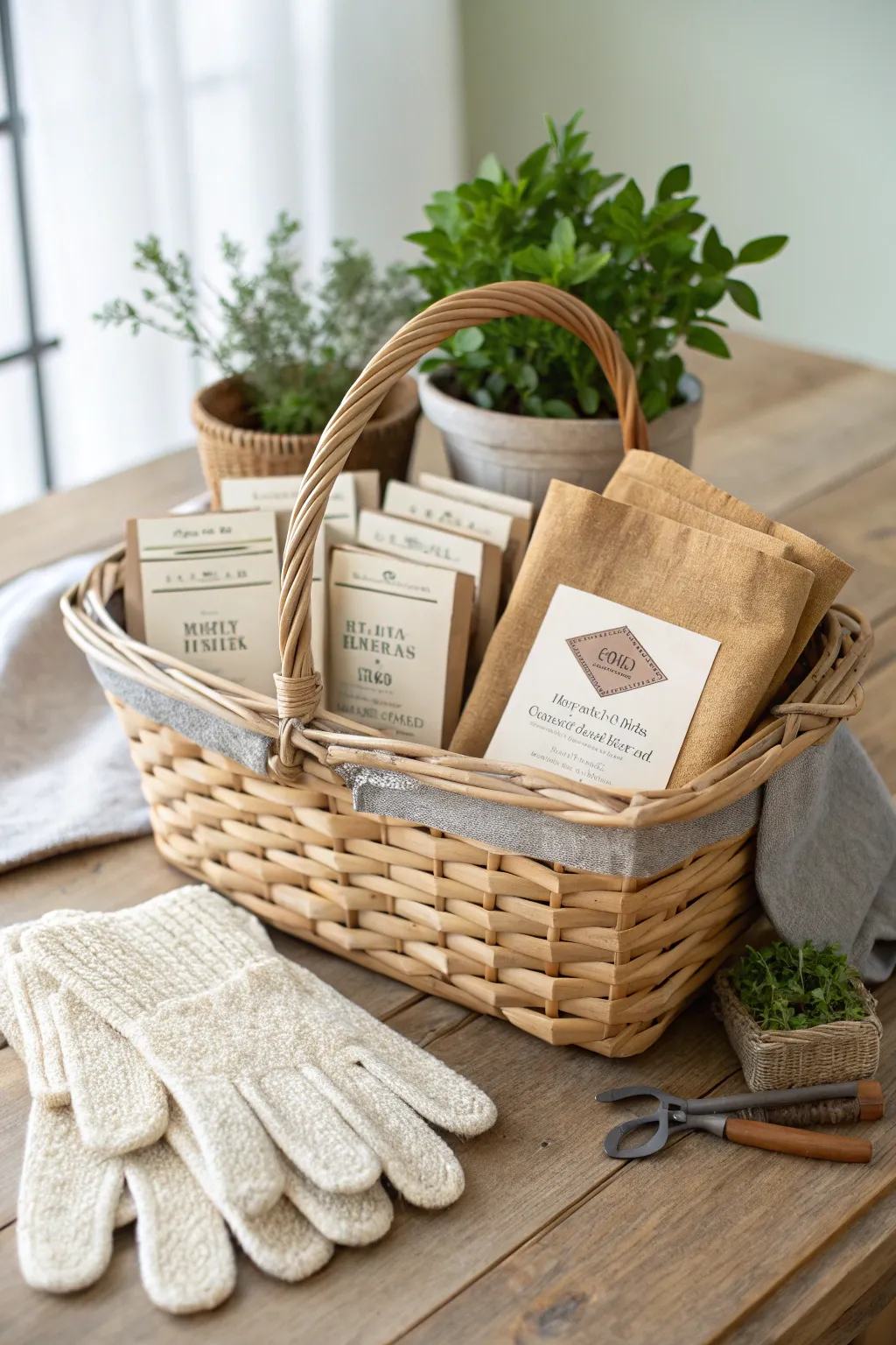 Craft a Gardener's Paradise: A simple yet thoughtful gift basket for nature lovers.
