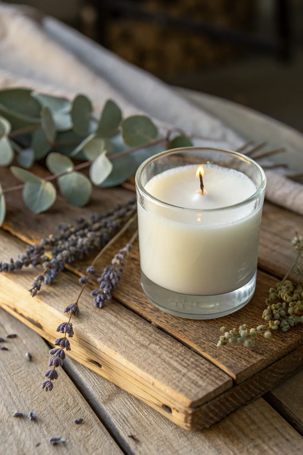 Crafted with love: A hand-poured candle to brighten your holiday season.