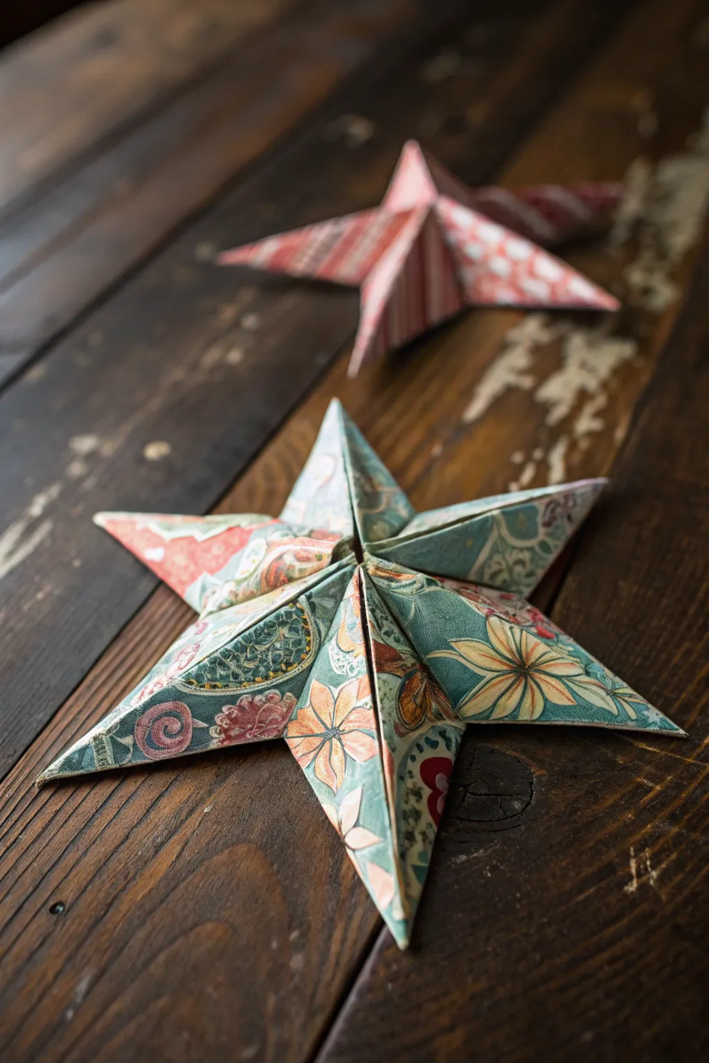 Unleash your inner warrior with a handcrafted ninja star made from recycled magazines. A blend of creativity and craftsmanship!