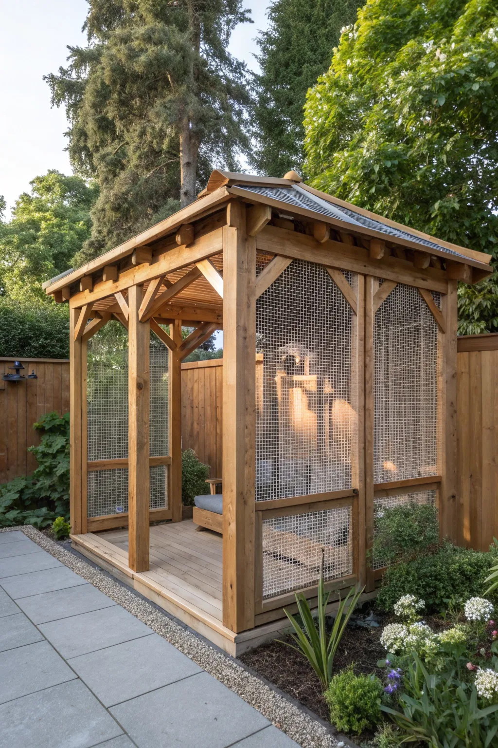 Craft your perfect outdoor retreat with a screened garden shelter.