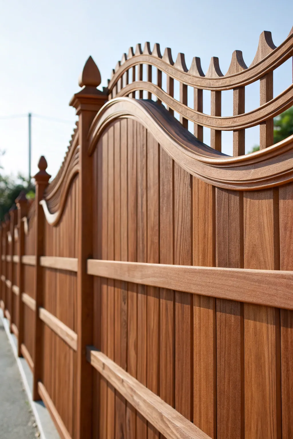 Elevate your garden with the timeless elegance of a scalloped picket fence.
