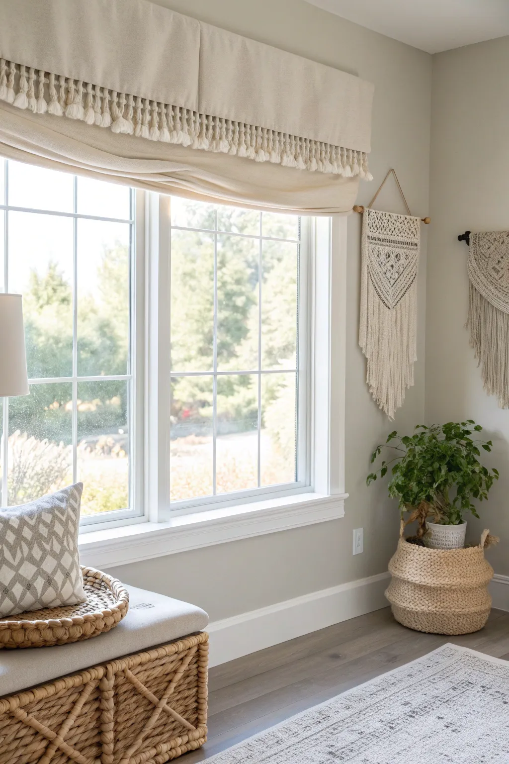 Elevate your space with a DIY foam insulation valance – where simplicity meets style.