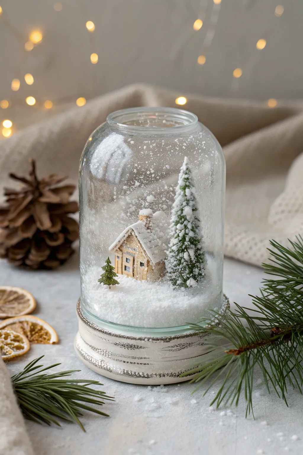 Capture the magic of winter with a DIY snow globe that blends Scandinavian simplicity with Boho charm. ❄️✨