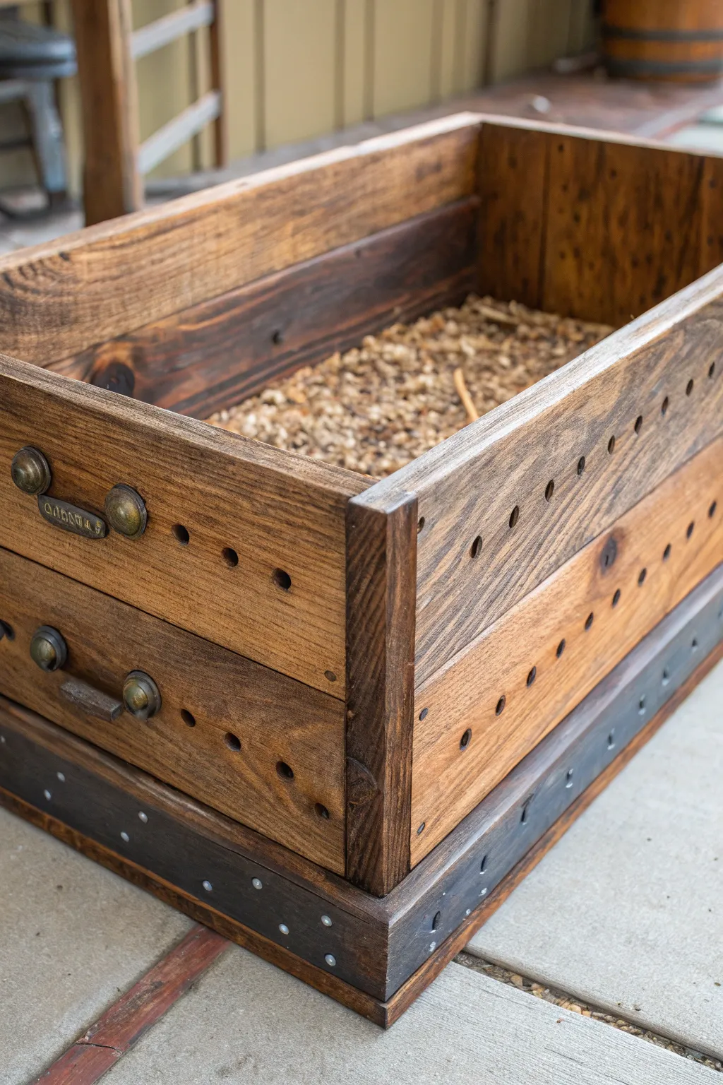 Discover the art of upcycling with this stylish worm bin crafted from an antique dresser drawer. Perfect for eco-friendly enthusiasts!