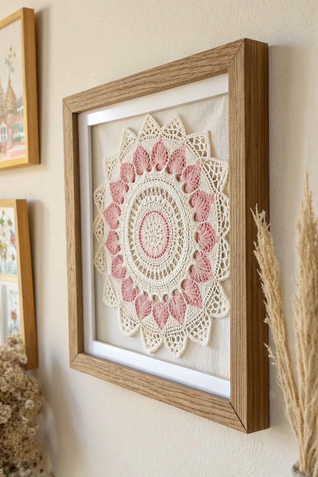 Elevate your space with the charm of doily wall art—where Scandinavian simplicity meets Boho elegance.