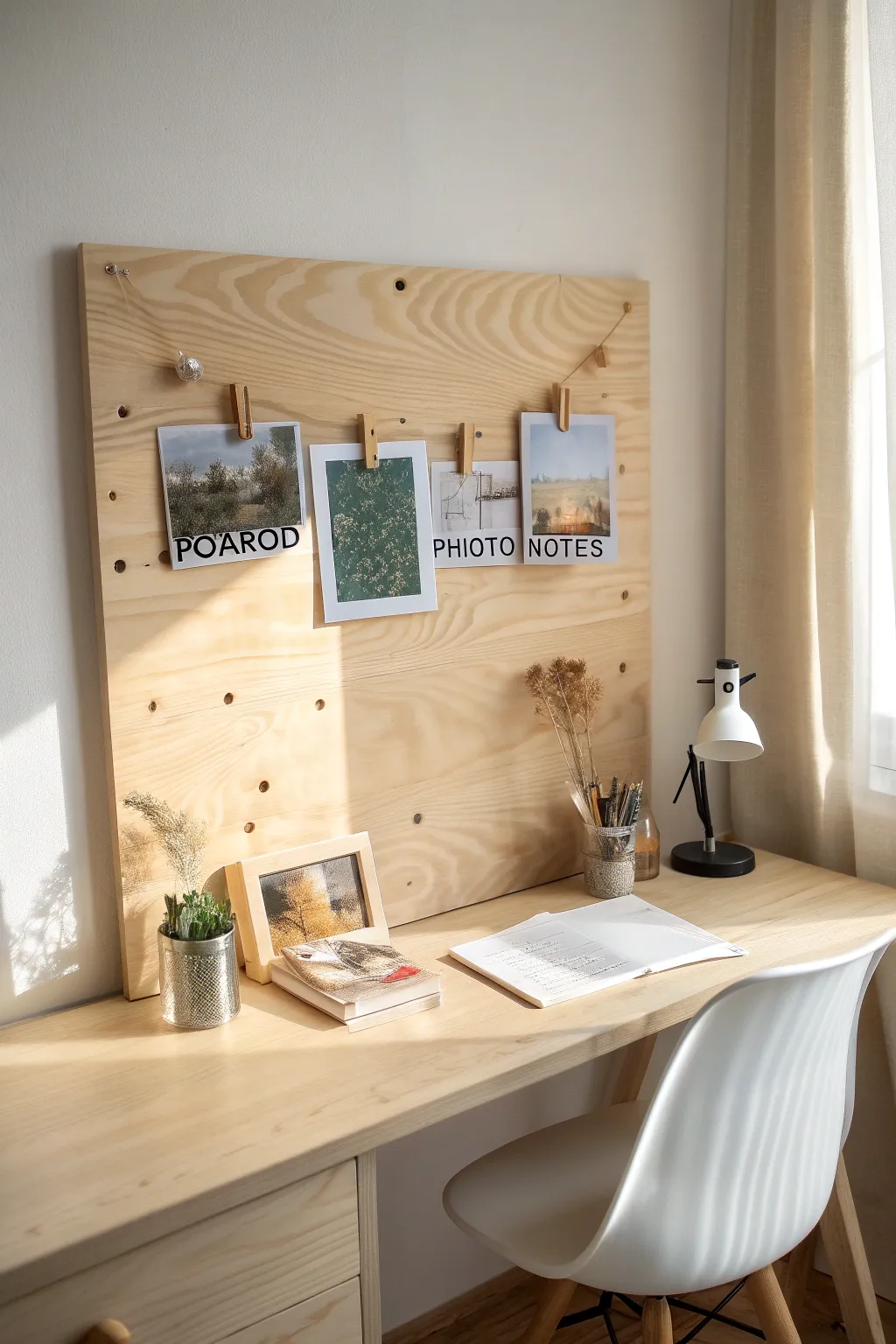 Elevate your study space with a personalized pinboard that beautifully blends memories and motivation.