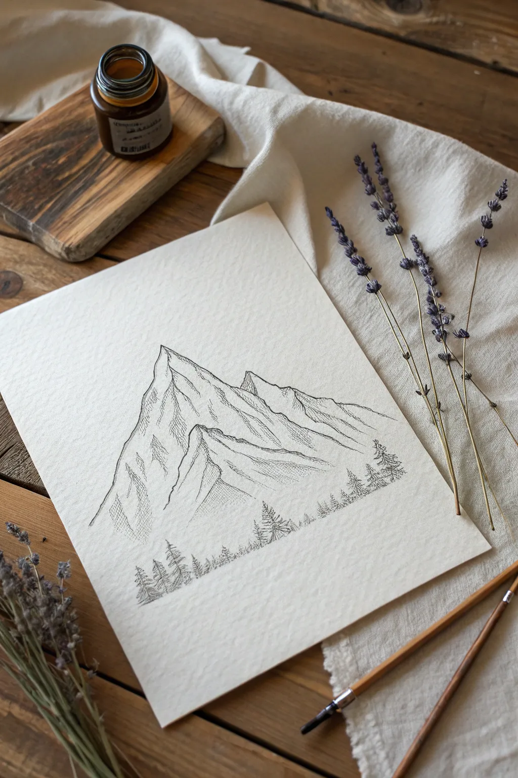 Escape to the serene beauty of 'Mountain Majesty'—where simplicity meets natural elegance.