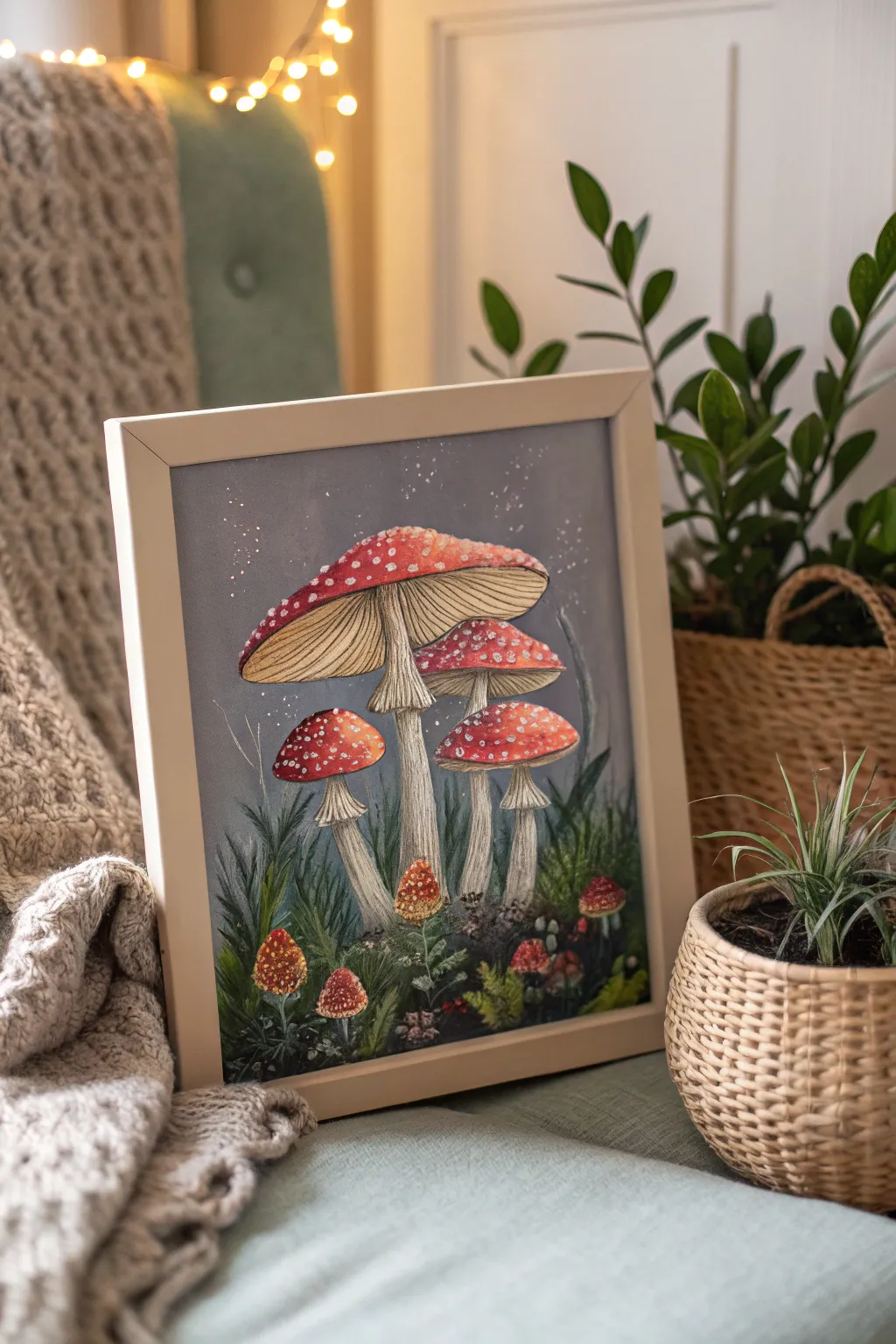 Transform your space with the enchanting charm of whimsical mushrooms.