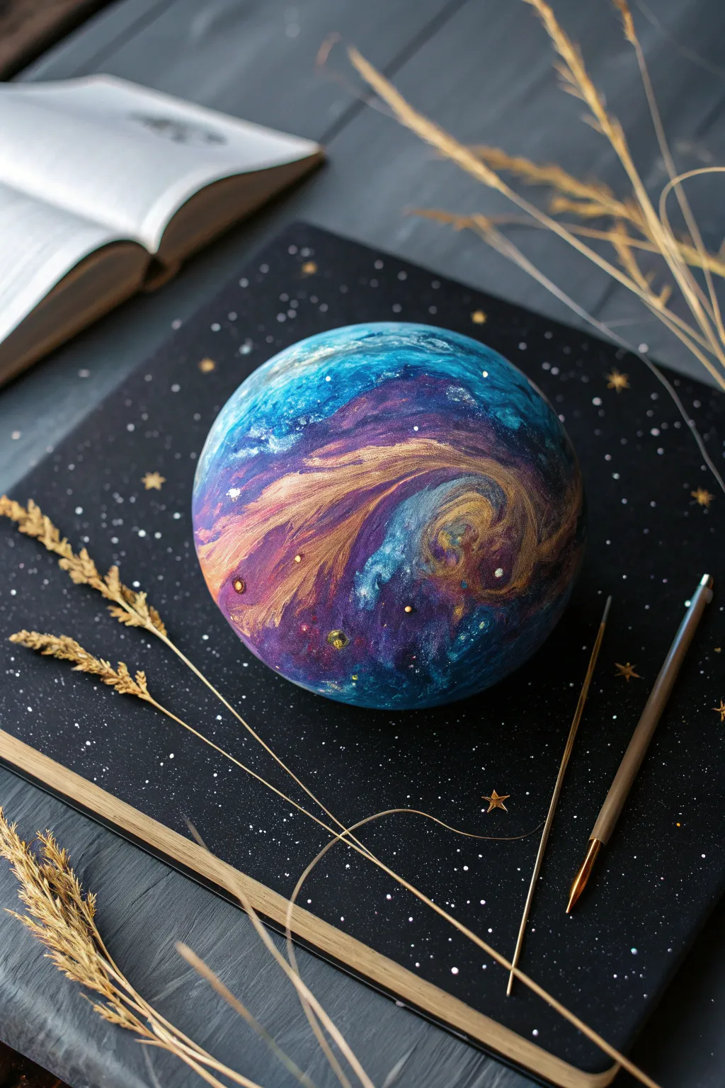 Explore the cosmos with a touch of artistic elegance. #PlanetaryDreams