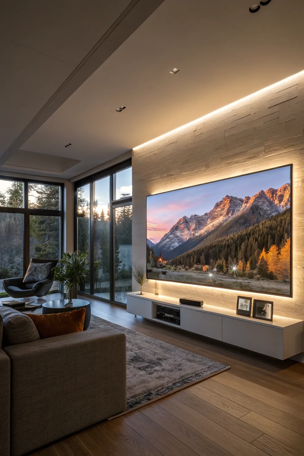 LED light panels can illuminate your space with vibrant scenes.